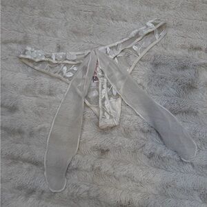 Dream Angels White Floral Thong